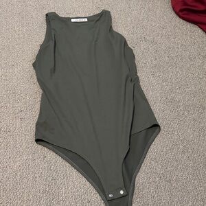 ReoRia Dark Green Sleeveless Bodysuit